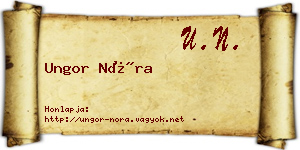 Ungor Nóra névjegykártya