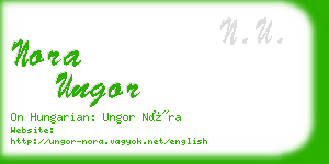 nora ungor business card